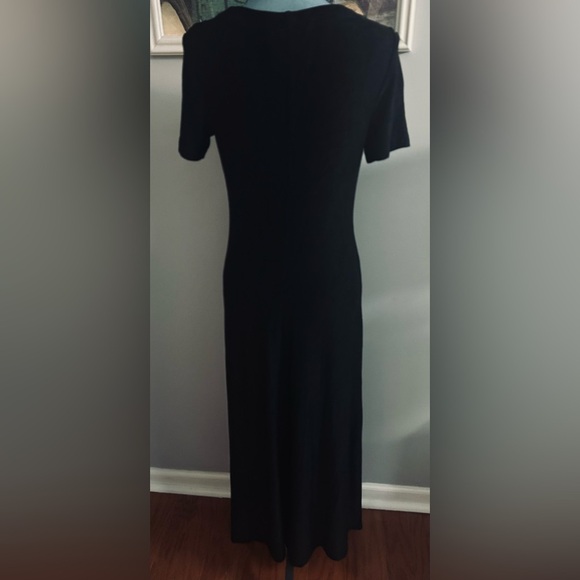 Carole Little Dress Black Rounded Neck Maxi Length SIZE 10 EUC - Picture 3 of 8
